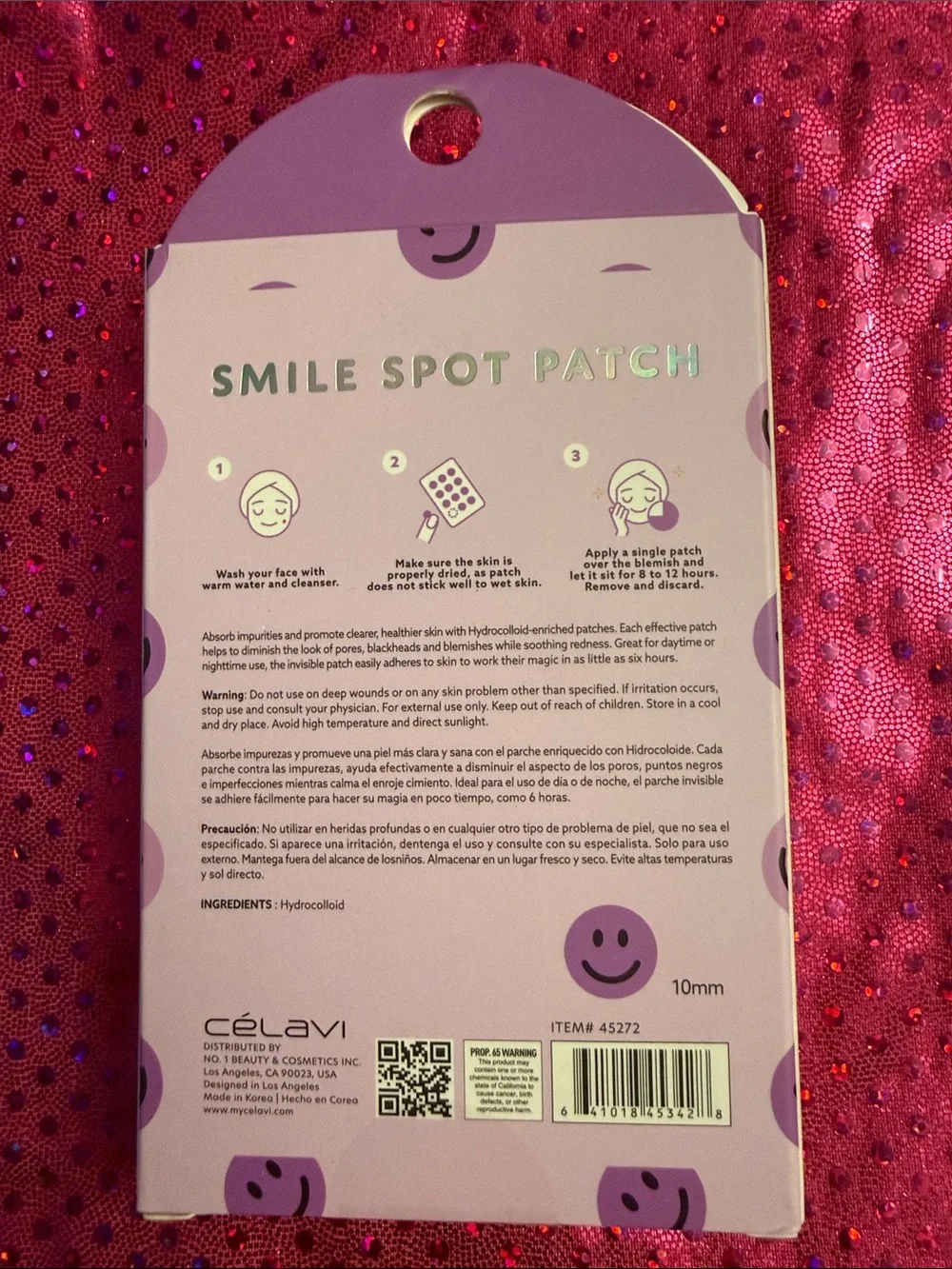 Célavi Smile Spot Patch Hydrocolloid Acne Patches - Purple